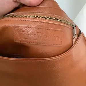 Vere Verto Repeto Leather bag cognac brown color VERE VERTO Brown Repeto Leather Convertible Backpack  main image 2